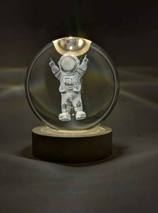 Crystal Astronaut Lamp