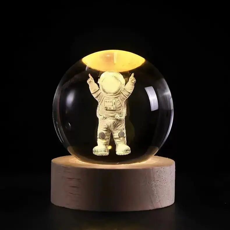 Crystal Astronaut Lamp